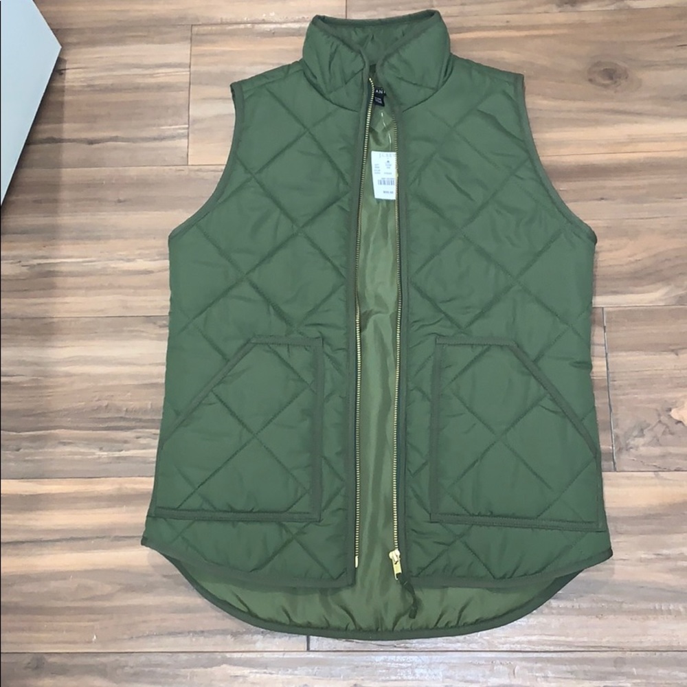 NWT J. Crew Green Vest Size XXS
